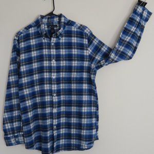 JA John Ashfort Men's Flannel Button Up Long Sleeve Shirt Size L